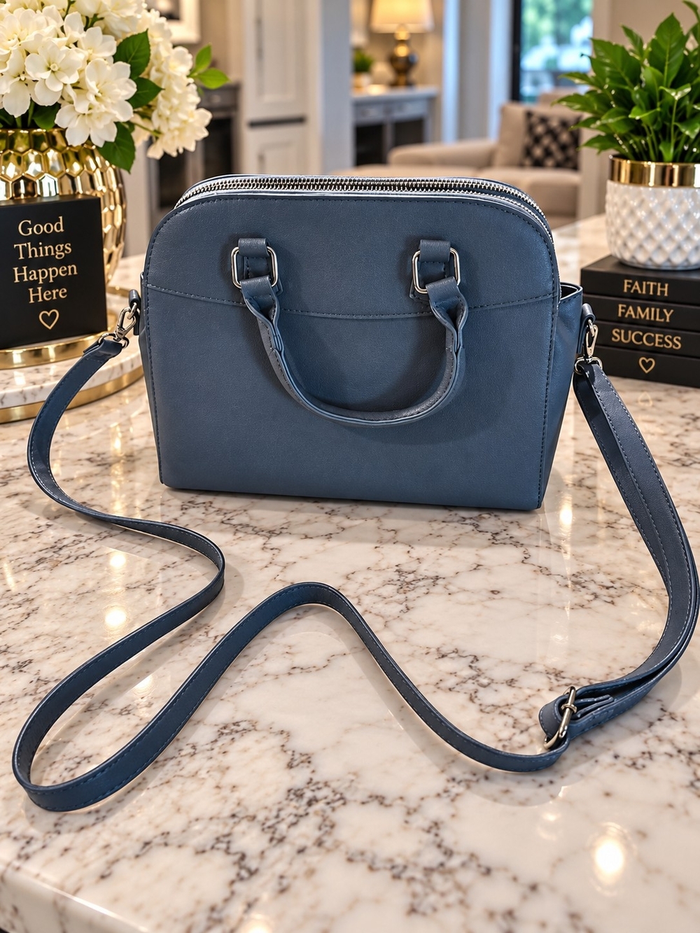 Classic Women's Crossbody Satchel - Blue